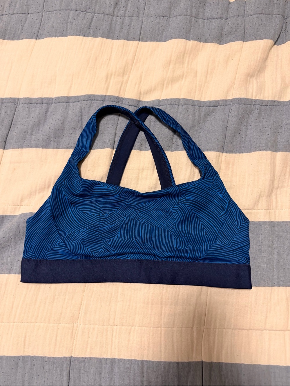 Patagonia Switchback
Sports Bra Blue Maze Print
Crossback Size S
